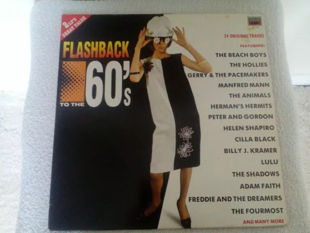 FLASHBACK TO THE 60s.COMP.VINYL DOUBLE ALBUM.EMI DL1112.NR.MINT CON.1987.