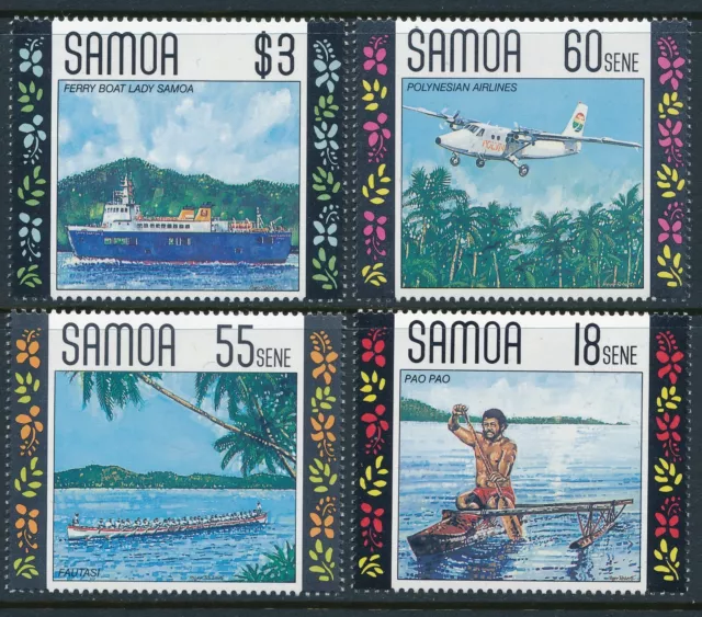 1990 Samoa Transport Set Of 4 Fine Mint Mnh