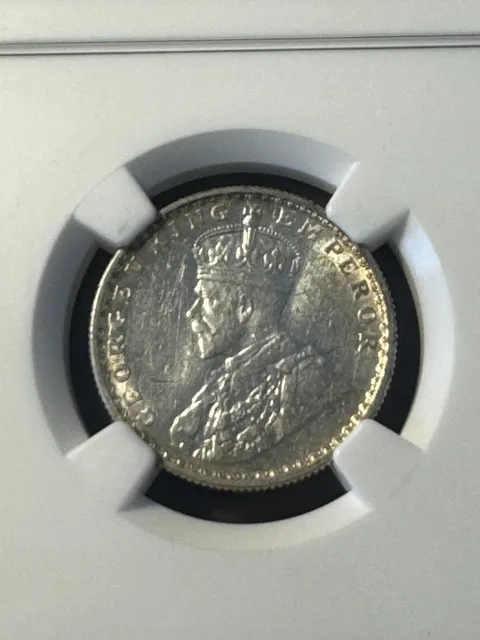 India British 1918(B) 1/2 Rupee NGC MS 62 Bombay/Mumbai Mint 2