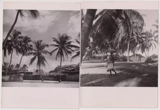 18x13 cm -TOGO 1950 Attrib. à Jean Morin/Alger- ANEHO et LOME - 2 Vintage prints