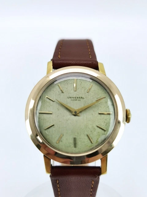 Montre Ancienne Universal Genève En Or 18k Réf. 155594 1T - Modèle Femme Des Années 1950 - Mécanique à Remontage Manuel