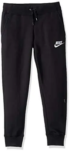 NIKE Nike Girls NSW Pe Pant, Black/White, Medium