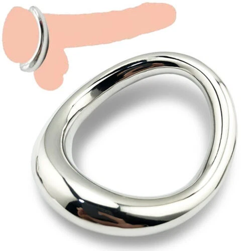 CURVED SURFACE STAINLESS Steel Cock scrotum ring Stretch Ball Stretcher