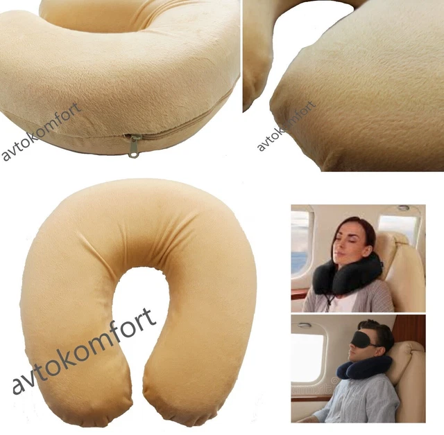 Neck Travel Pillow Car Plane Comfortable Support Soft Luxury Memory Foam Cushion