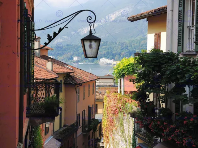 Bellagio Lake Como Italy Street Scene Photo Art Print Poster Picture Bmp175A