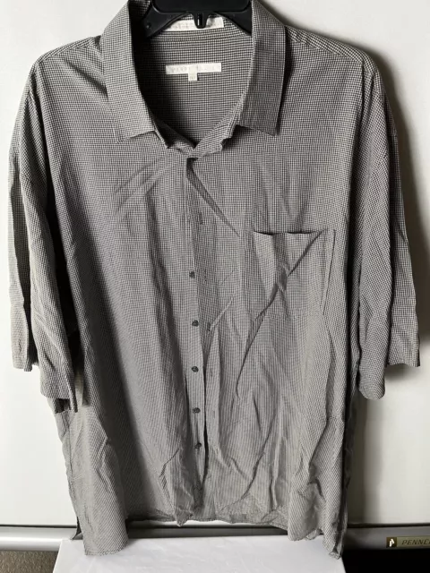 PERRY ELLIS SIZE 2XLT Short Sleeve Button down Dress Shirt Men’s $20.00 ...