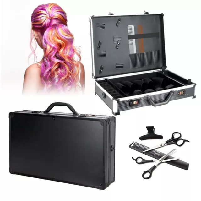 Barber Stylist Salon Scissor Combs Clipper Tool Box Travel Carry Case Adjustable