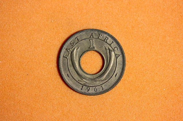 1961 East Africa 1 Cent Bronze Coin #M17325