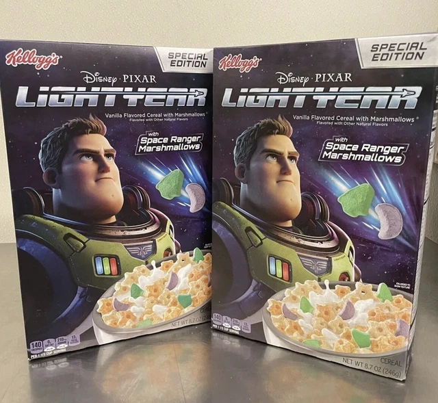DISNEY PIXAR LIGHTYEAR 2022 Kellogg's Frosted Flakes Cereal Box Buzz