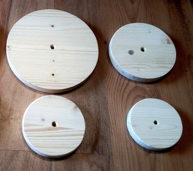 Holzscheibe rund Fichte 18mm Basteln Rad Kreis 9cm - 35cm