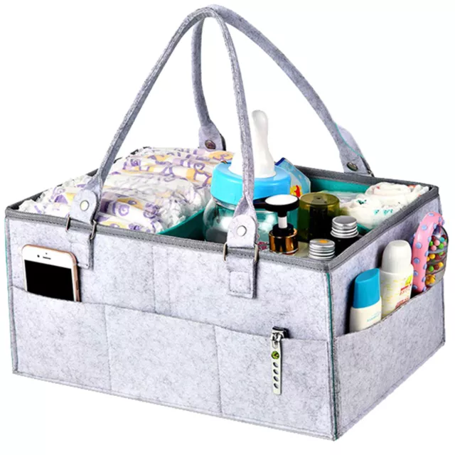 Baby Diaper Organizer Caddy Changing Nappy Kids Storage Carrier Bag Large Pocket