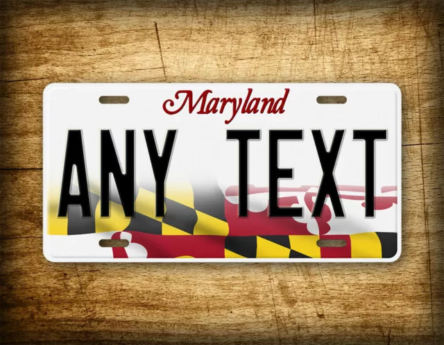 Custom Maryland Novelty State License Plate MD Replica Personalized Text