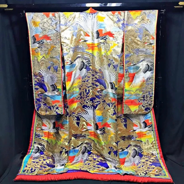 Japanese Kimono Uchikake Wedding Pure Silk japan 1420