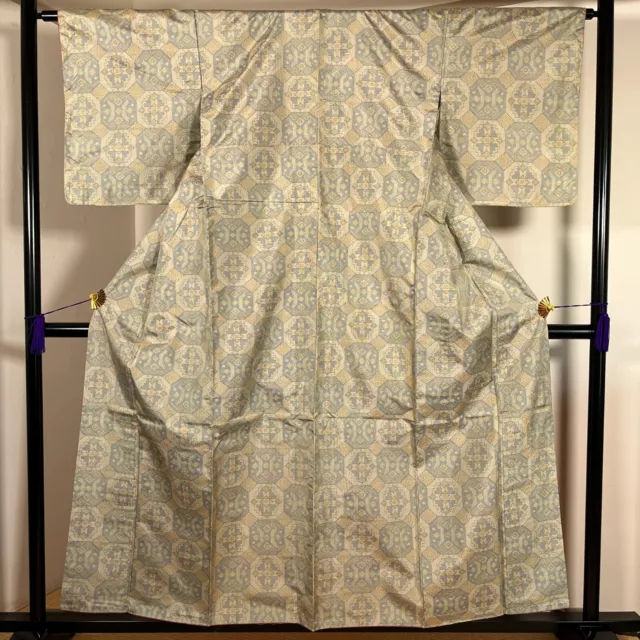K3011178 Japanese Kimono Silk Hombaamamioshima Tsumugi