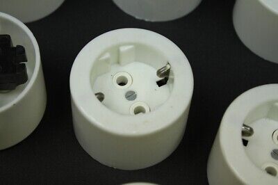 Old Socket Exposed With Schuko Vintage Round Ø GDR White 3