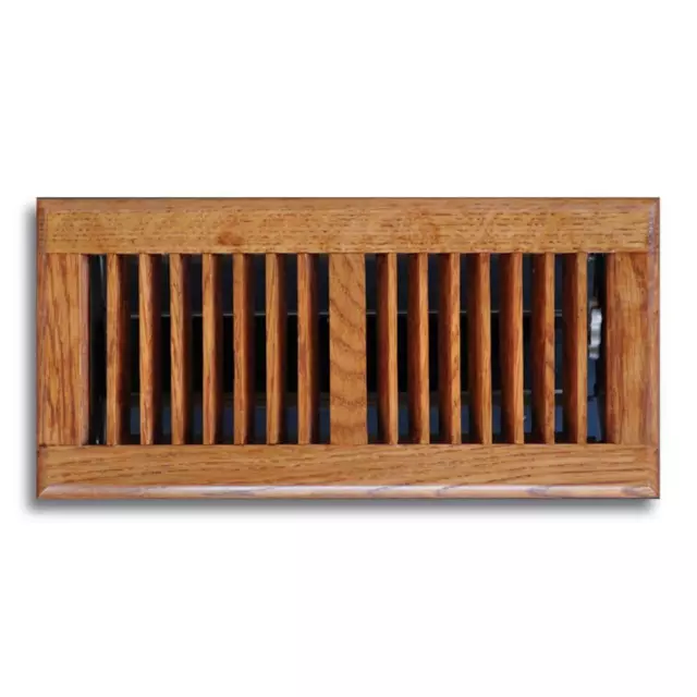 Solid Oak Cover 4 x10" Wood Floor Diffuser Register Vent HVAC True Air Kit Grate