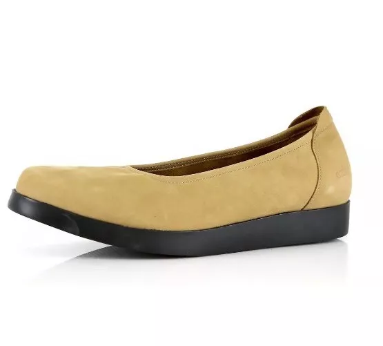 Arche Albame Beige Leather Nubuck Flats N5646 Women's Size 5 US / 36 EU