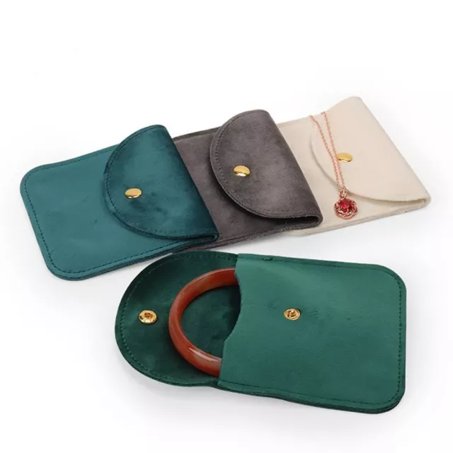 NEW VELVET SNAP Button Storage Pouch Gift Bag Packaging Bag Jewelry Bag ...