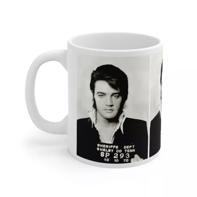 Elvis Presley Mugshot Coffee Mug 11oz | Magnificent 1970 Mug Shot Portrait | NEW