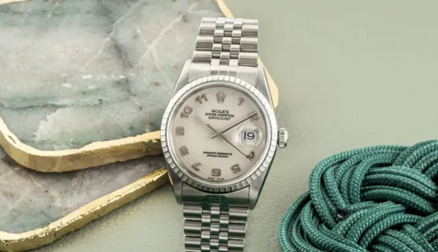 Rolex Datejust 36 Oyster acciaio inox orologio automatico da uomo rif. 16220 VP: