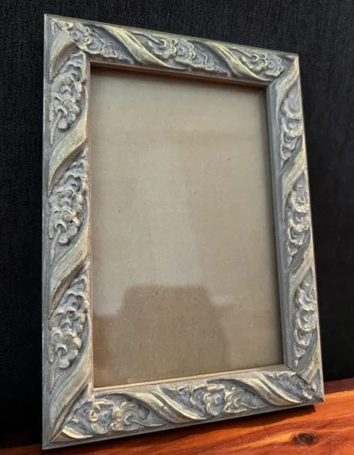 Vintage Ornate Gold Floral Wood Photo Picture Frame Made in Mexico