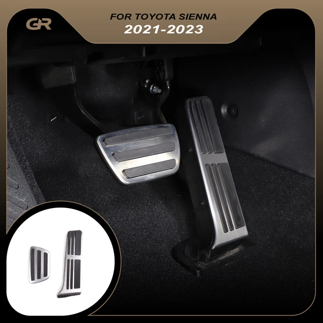 For Toyota Sienna XA40 21-23 Gas Accelerator Brake Pedal Aluminum Cover Trim