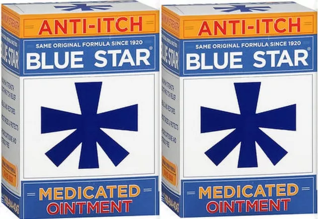 Blue Star Ointment For Ringworm / Eczema Itching 2oz (2 pack)  exp 08/24 kside