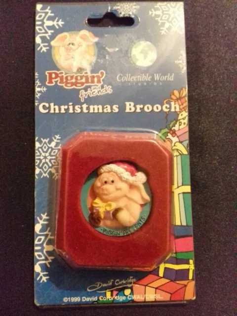 Piggin' And Friends Christmas Brooch By David Corbridge  # #
