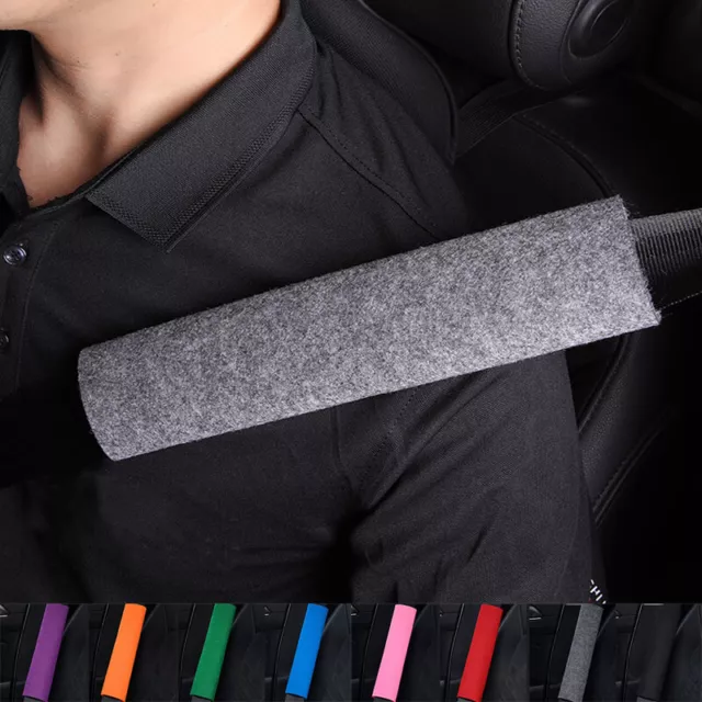 Universal 1 Pair Felt Car Safety Seat Belt Comfort Shoulder Pad Straps Cover