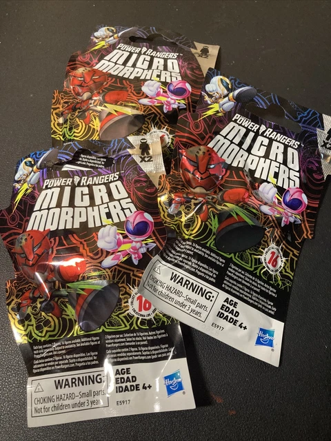 3x LOT Power Rangers Toy Micro Morphers Series 1 Collectible 2 Figure Random NEW