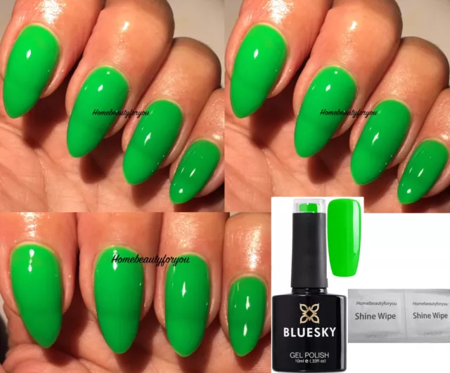 Bluesky Gel Polish Neon Green Apple Neon 10 Nail Uv Led Soak Off