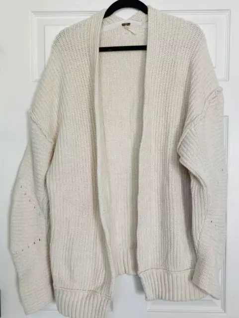 Free People Women's Sweater Cardigan cream large