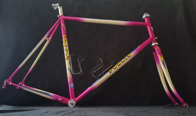 Follis LYON Pink Art Décor frame alu fork 57/57 Columbus Zona Made In France 2