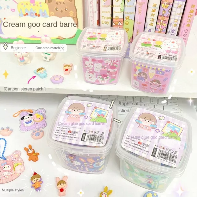Anime Sanrio Sticker Set Cream Glue Guka Set Diy Material Mobile