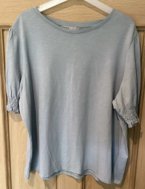 Ladies Oasis Pale Blue T-shirt Size Xl.