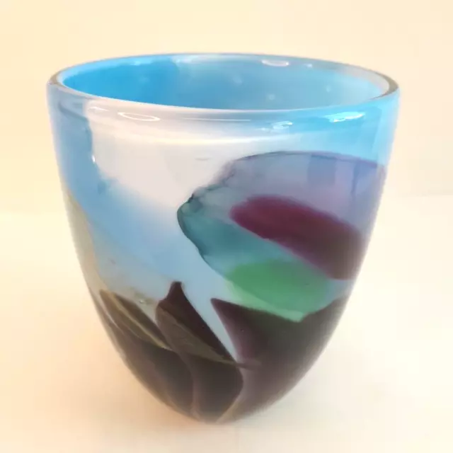 Peter Layton Art Glass Vase Signed