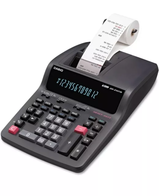 Casio DR210TM DR-210TM Two-Color Desktop Calculator Black/Red Print 4.4 Line/sec