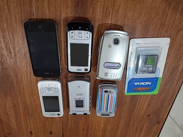 Bulk Lot Of Vintage Mobile Phones Nokia Sony Ericsson Apple Iphone ...