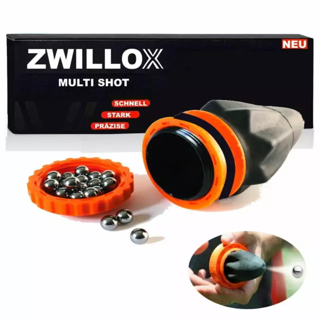 ZWILLOX Multi Shot Pocket Shooter Sling Shot Schleuder Zwille Taschenschleuder