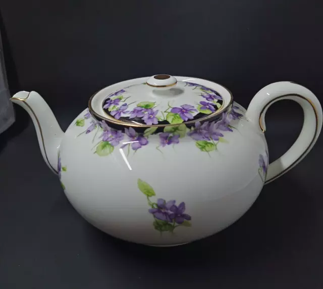 Vintage Royal Doulton Violet Pattern Teapot