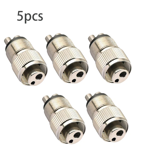 5PCS Dental High Fast Speed Handpiece Tubing Adapter Changer 4 Holes to 2 Hole