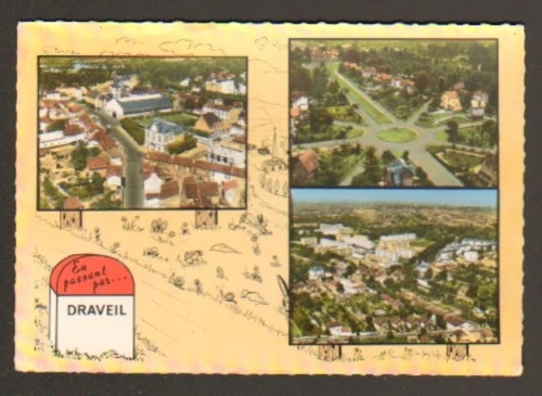 DRAVEIL (91) VILLAS & Cité en vue aérienne LAPIE