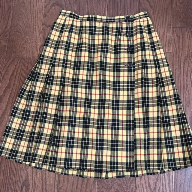 PENDLETON Vintage Tartan Pleated Plaid Skirt Women’s Size 10 100% Virgin Wool