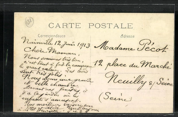 CPA Nainville-les-Roches, Villa Mon-Repos 1913 2