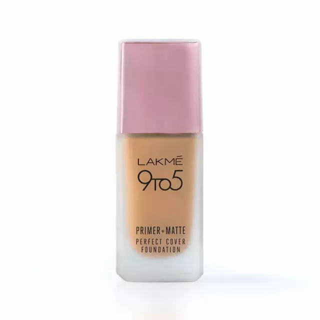 Lakme 9 To 5 Primer + Matte Perfect Cover Foundation Of 25 ML, W180 Warm Natural