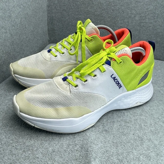 Lacoste Court Drive Plus Men\'s Size 9 EU 42 White Neon Green Athletic Shoes Lacoste Court Drive Plus Men main image 2
