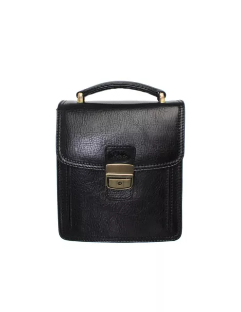 Sacoche Francinel en cuir ref 35923 noir 23*20*7 cm Neuf