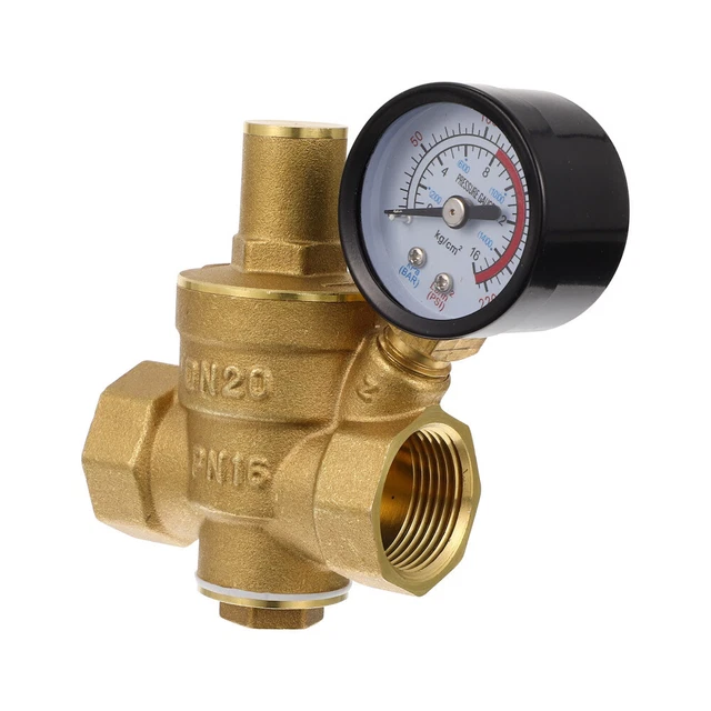 DN20 Régulateur réducteur de pression d'eau en laiton Réglable Réducteur Valve