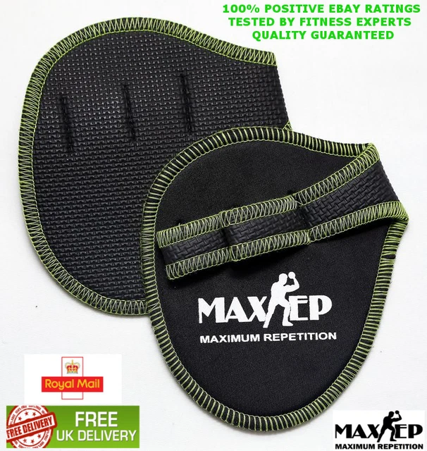 MaxRep Fitness Pads Gym Exercise Weight Lifting Gloves - Green trim