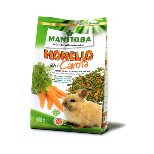 Monello Pellet Carota Alimento completo per Conigli Nani 900 gr